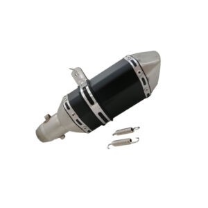 ESCAPE P/MOTO TRIANGULAR CORTO NEGRO PUNTA GRIS