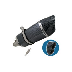 ESCAPE P/MOTO TRIANGULAR DOBLE 40CM CARBON
