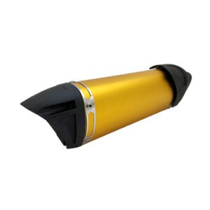 ESCAPE P/MOTO TRIANGULAR DORADO 33CM