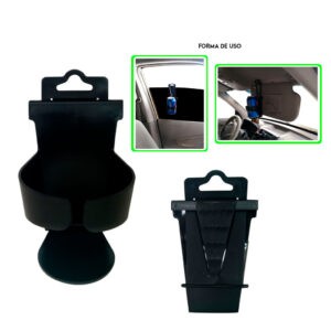 PORTA VASOS PLASTICO PARA PUERTA NEGRO C2BX051-4