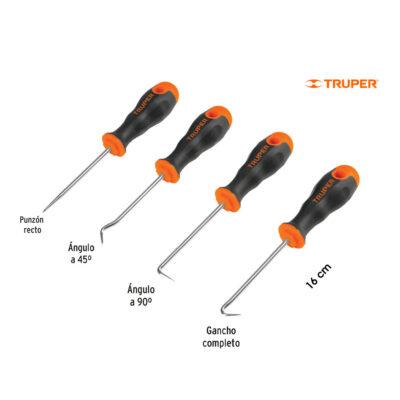 PUNTAS Y GANCHOS MULTIUSOS 4 PCS TRUPER