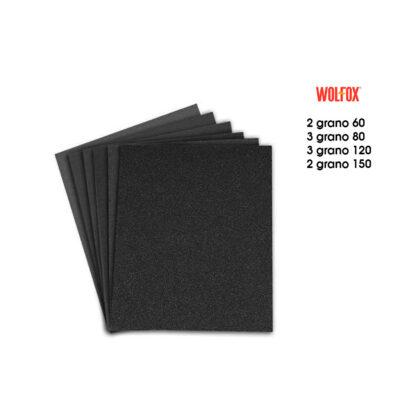 LIJA DE ESMERIL NEGRA 10 PCS SURTIDAS 9X11PLG