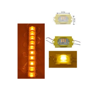 MODULO LUPA 3 LED SUPER BRIGHT AMARILLO 5X3CM 0300C-23