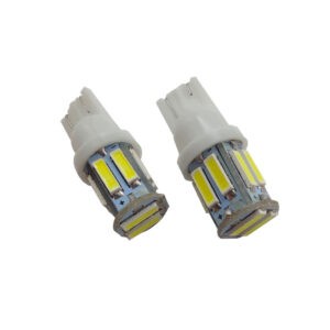 BOMBILLO 10 LED BLANCO 2 PCS 7020-T10