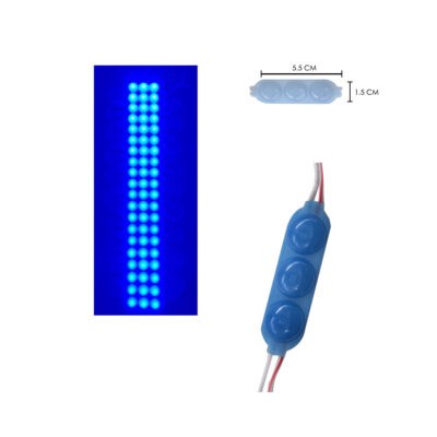 MODULO BOTONETA 3 LED 5.5X1.5CM AZUL G0300C-25