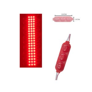 MODULO BOTONETA 3 LED 5.5X1.5CM ROJO G0300C-25