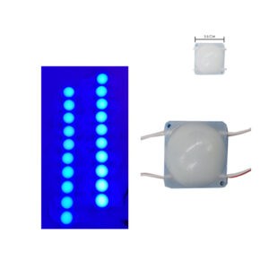 MODULO 1 LED BURBUJA  AZUL CUADRADA 3.5CM G0300C-31