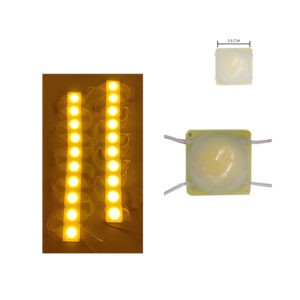 MODULO 1 LED BURBUJA  AMARILLO CUADRADO 3.5CM G0300C-31