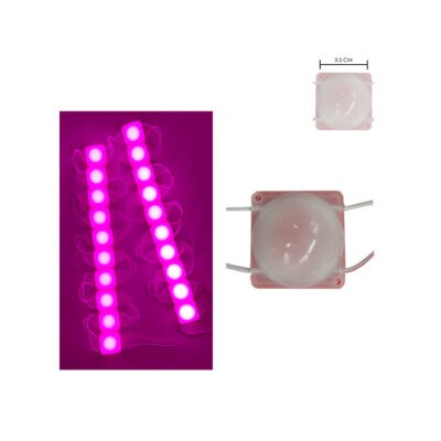 MODULO 1 LED BURBUJA ROSADA CUADRADA 3.5CM G0300C-31