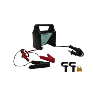 CARGADOR DE BATERIAS 12V-4AMP INDICADOR DE CARGA PROTECTOR SOBRE CARGA 307014
