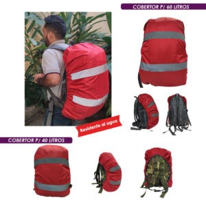 COBERTOR P/MOCHILA L ROJO 40- 70 LITROS REFLEC HQ-K10-L-RED