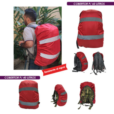 COBERTOR P/MOCHILA L ROJO 40- 70 LITROS REFLEC HQ-K10-L-RED