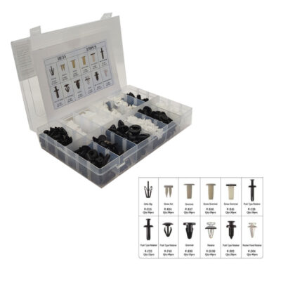 CLIPS RETENEDORES 370 PCS 12 DISEÑOS QX19007