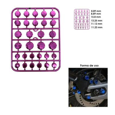 Tapones para tuercas y tornillos de moto