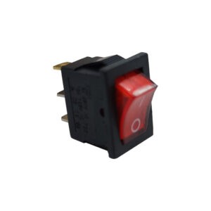 SWITCH 3 AMP 3 PIN C/LUZ ROJO MINI 125V 10 A 462-8A (462-8)