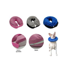 CUELLO ISABELINO INFLABLE XS 12-20CM GRIS/ROS/AZ Q12-1