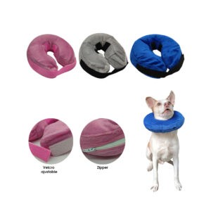 CUELLO ISABELINO INFLABLE S 18-30CM GRIS/ROS/AZ Q12-2