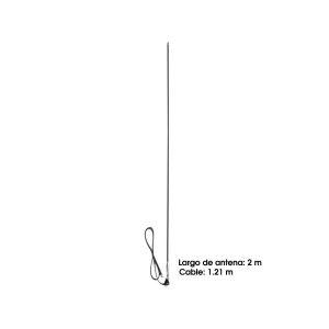 ANTENA P/BUS LATIGO FIBRA VIDRIO 6MM X 2 MTS NEGRA TX0486-2MTS