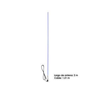 ANTENA P/BUS LATIGO FIBRA VIDRIO 6MM X 2 MTS AZUL TX0486-2MTS