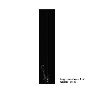 ANTENA P/BUS LATIGO FIBRA VIDRIO 6MM X 2 MTS BLANCO TX0486-2MTS