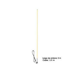 ANTENA P/BUS LATIGO FIBRA VIDRIO 6MM X 2 MTS AMARILLO TX0486-2MTS