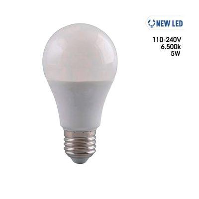 BOMBILLO LED 5W LUZ FRIA NEW LED 100-240V E27 9710018
