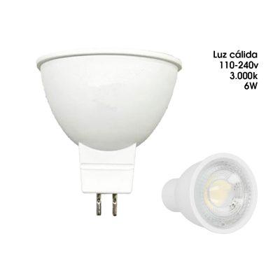 BOMBILLO LED  6W LUZ CALIDA GU5.3 NEW LED 100-240V 9710032