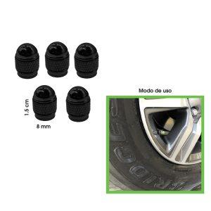 TAPONES P/VALVULA BALA NEGRO 5 PCS HH-1