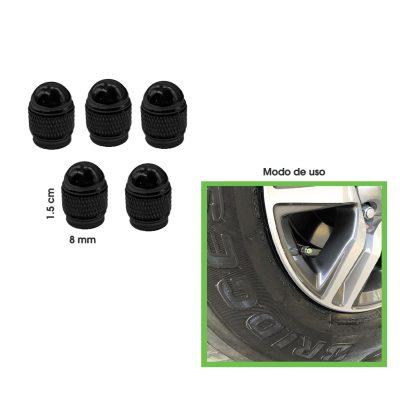 TAPONES P/VALVULA BALA NEGRO 5 PCS HH-1
