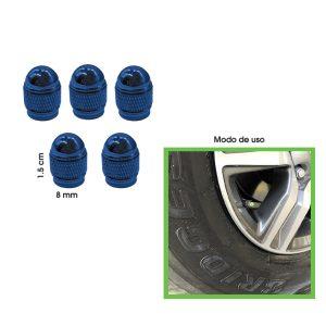 TAPONES P/VALVULA  BALA  AZUL 5 PCS HH-1