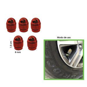 TAPONES P/VALVULA BALA  ROJO 5 PCS HH-1