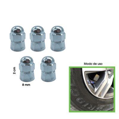 TAPONES P/VALVULA SILVER  TORRE  5 PCS HH-4