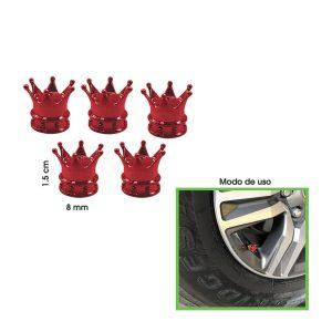 TAPONES P/VALVULA CORONA ROJO 5 PCS HH-6