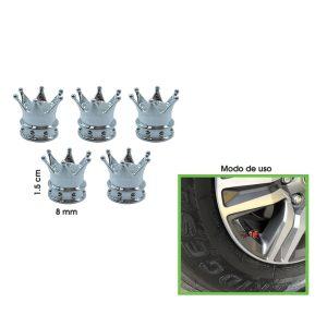 TAPONES P/VALVULA CORONA SILVER 5 PCS HH-6