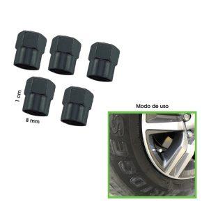 TAPONES P/VALVULA NEGRO 5 PCS HH-8