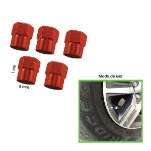 TAPONES P/VALVULA ROJO 5 PCS HH-8