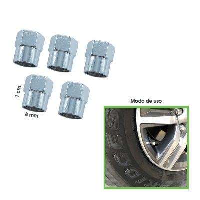TAPONES P/VALVULA SILVER 5 PCS HH-8