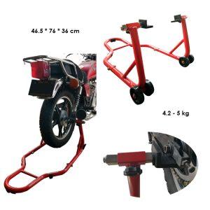 SOPORTE TRASERO  P/REPARACION MOTOCICLETA  A METALICO ROJO