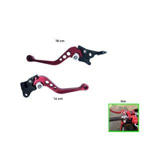 MANECILLA P/MOTO ALUMINIO ROJO  2 PCS 56064362