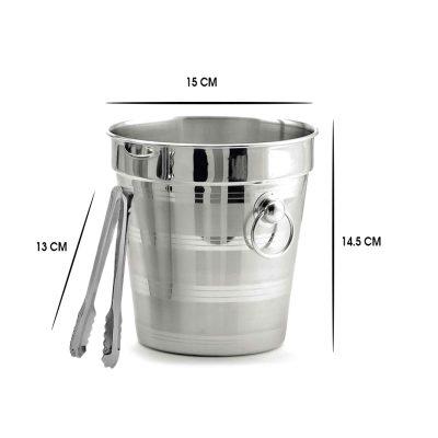 HIELERA  ACERO INOX  15CM C/TENAZA MH-743/B3 ACR29