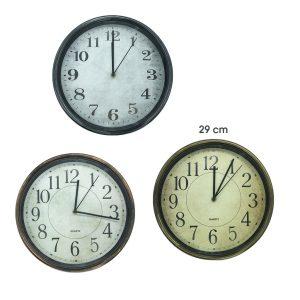 RELOJ DE PARED PLASTICO 30CM VARIOS COLORES
