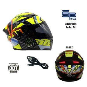 CASCO P/MOTO  ABATIBLE GP 46 MEDIANO C/LED CERTIFICADO