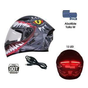 CASCO P/MOTO  ABATIBLE GP MEDIANO C/LED  DINO CERTIFICADO