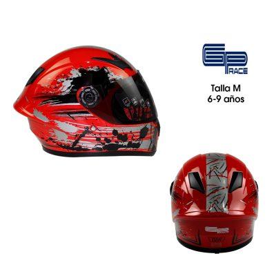 CASCO P/MOTO INFANTIL RIDER ROJO MEDIANO