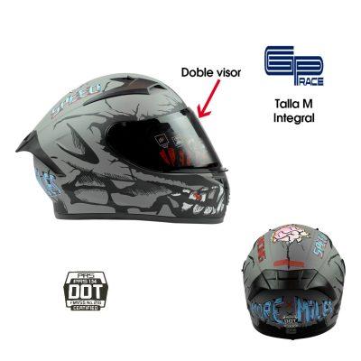 CASCO P/MOTO CERTIFICADO INTEGRAL GP DOBLE VISOR ECE M