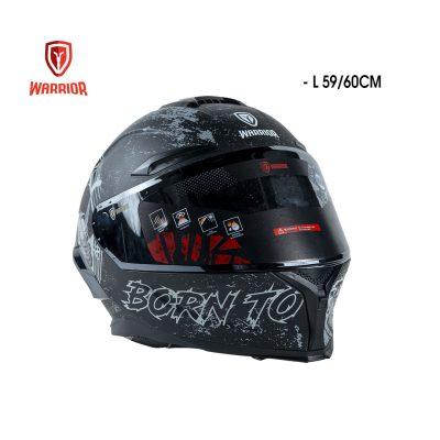 CASCO P/MOTO CERTIFICADO INTEDRAL DOT RIDER SKULL  L