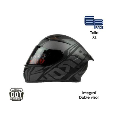 CASCO P/MOTO CERTIFICADO INTEGRAL GP DOBLE VISOR AIR GRAY X LARGE