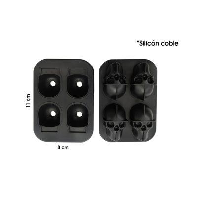 MOLDE DE SILICON P/HIELO CALAVERA SILICON DOBLE