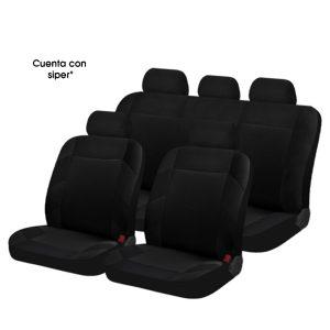 FUNDA P/ASIENTO DE TELA  P/SUV 11 PCS C/ZIPER NEGRO 16-7854-NN