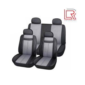 FUNDAS P/ASIENTO DE CARRO PVC 9 PCS NEGRO/GRIS 16-8022-NG